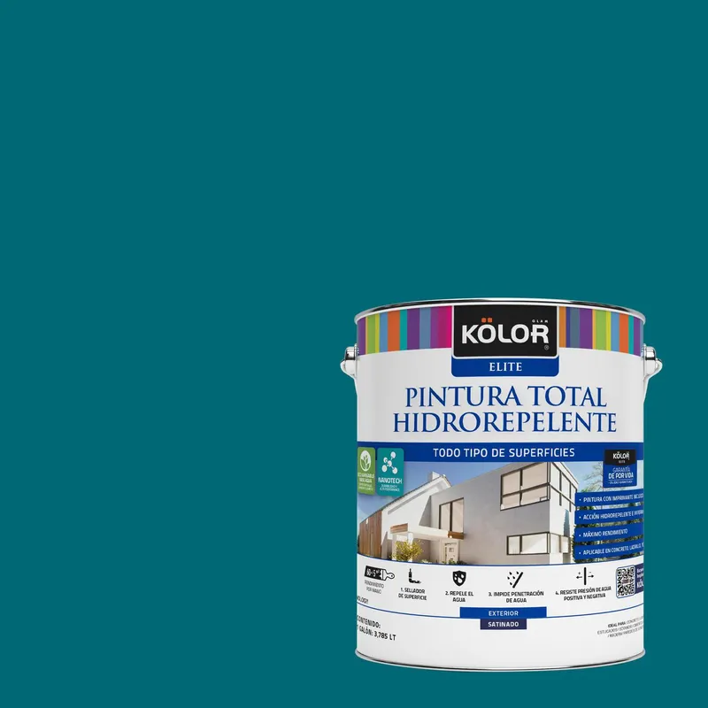 KOLOR - Pintura Hidrorepelente Satinado 1 galón(es) Verde Hopa 