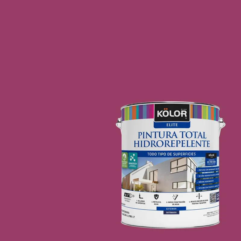 KOLOR - Pintura Hidrorepelente Satinado 1 galón(es) Fucsia Nagpur 