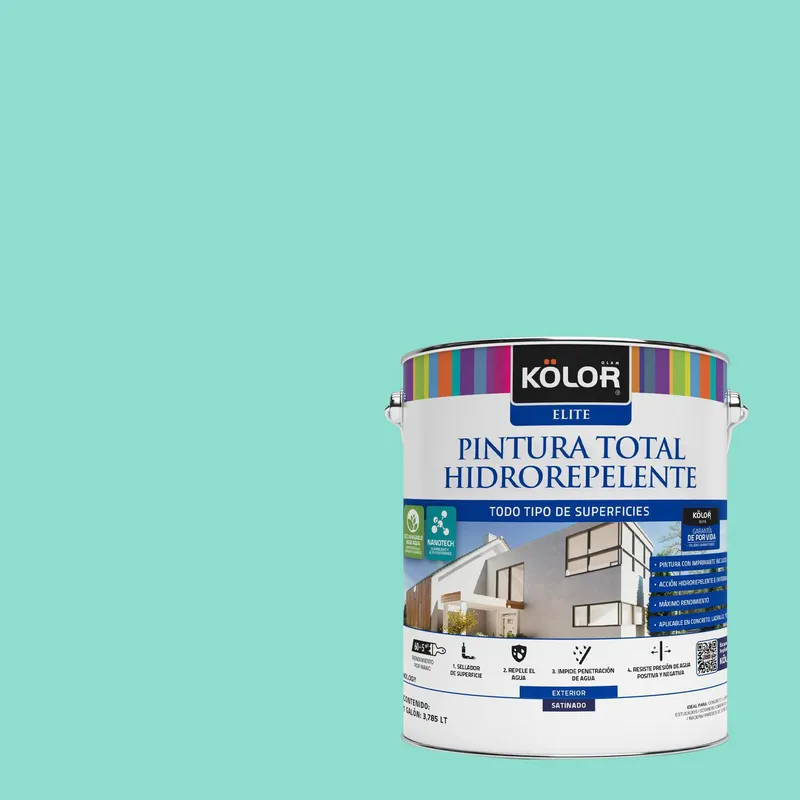 KOLOR - Pintura Hidrorepelente Satinado 1 galón(es) Verde Chieti 