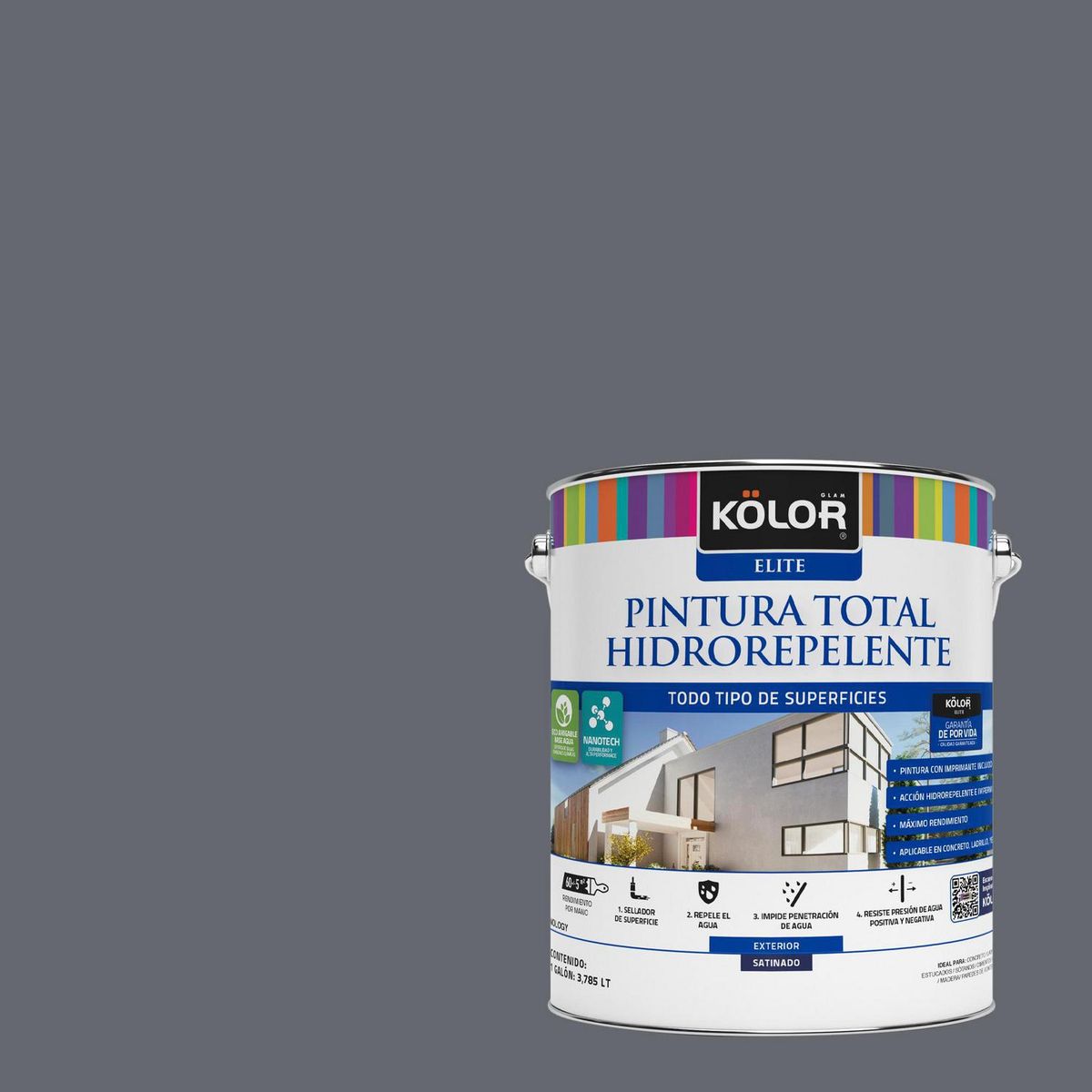 KOLOR - Pintura Hidrorepelente Satinado 1 galón(es) Beige Sidón 