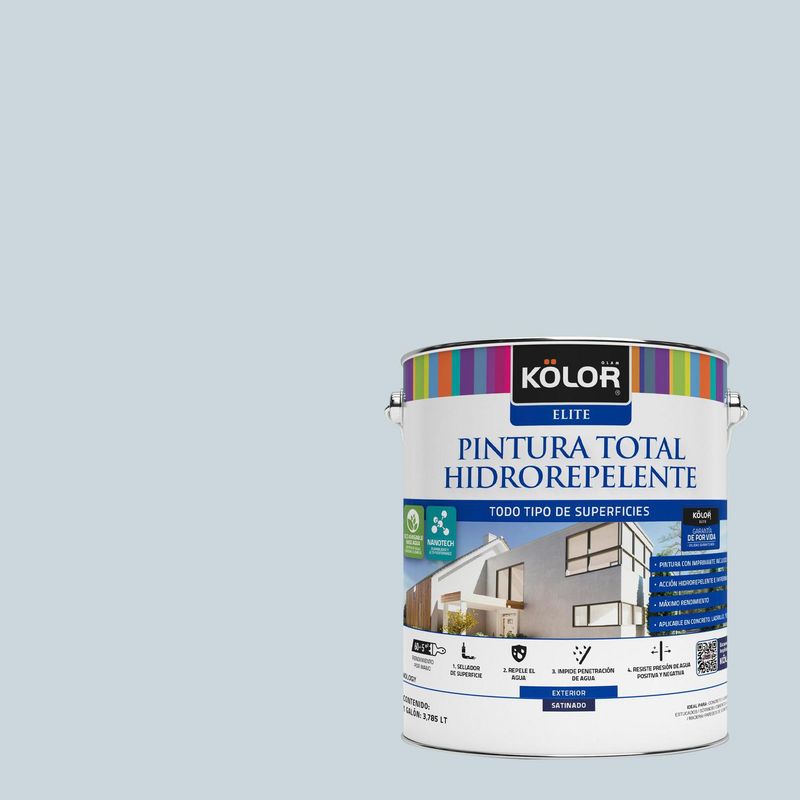 KOLOR - Pintura Hidrorepelente Satinado 1 galón(es) Celeste Estonia