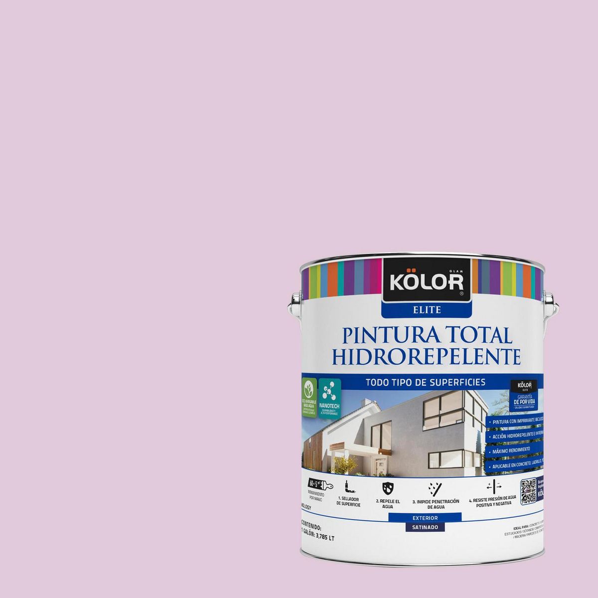 KOLOR - Pintura Hidrorepelente 1 galón(es) Satinado Rosado Tozlina