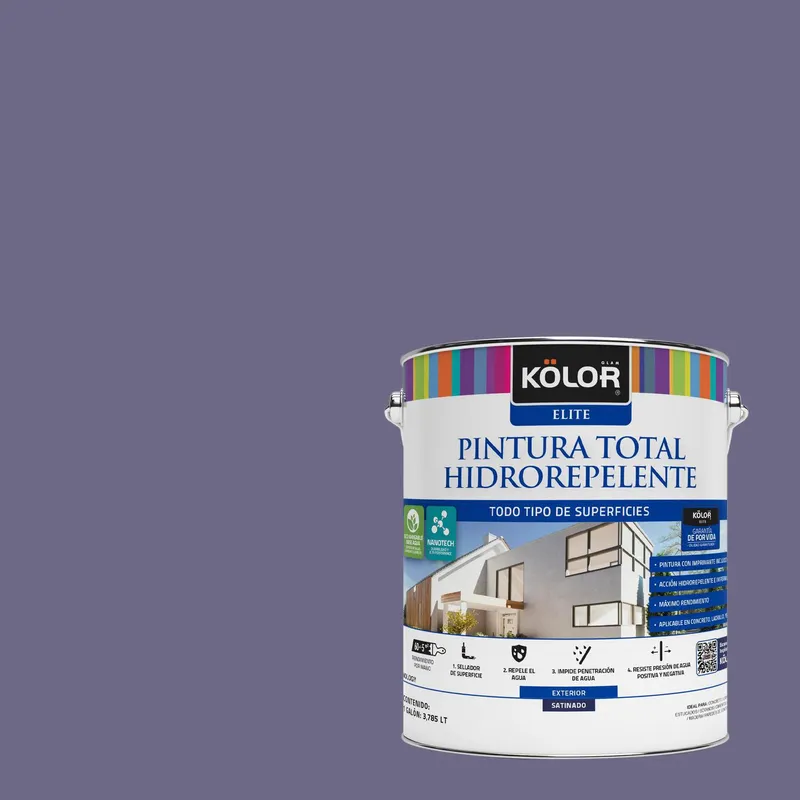 KOLOR - Pintura Hidrorepelente Satinado 1 galón(es) Púrpura Oakville 