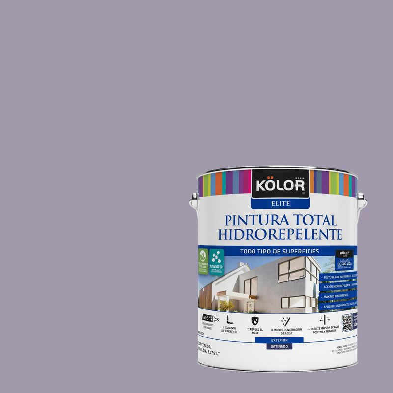 KOLOR - Pintura Hidrorepelente Satinado 1 galón(es) Púrpura Jerez De La Frontera 