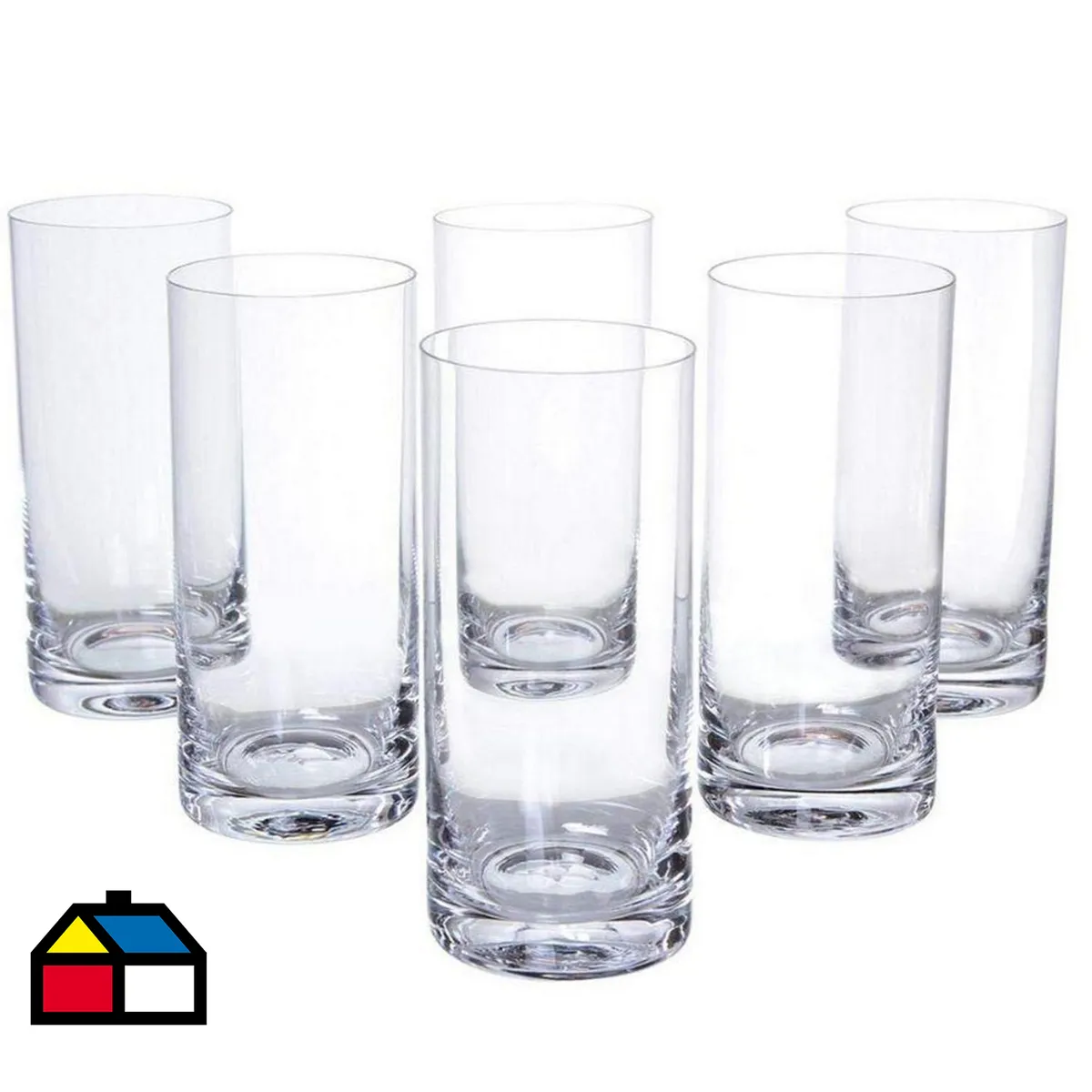 BOHEMIA - Set 6 Vasos Alto de Cristal 470 ml Transparente