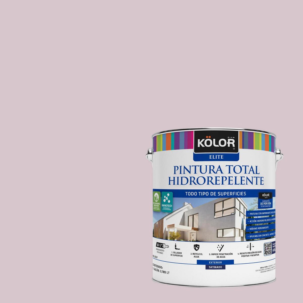 KOLOR - Pintura Hidrorepelente Satinado 1 galón(es) Púrpura Burundi 