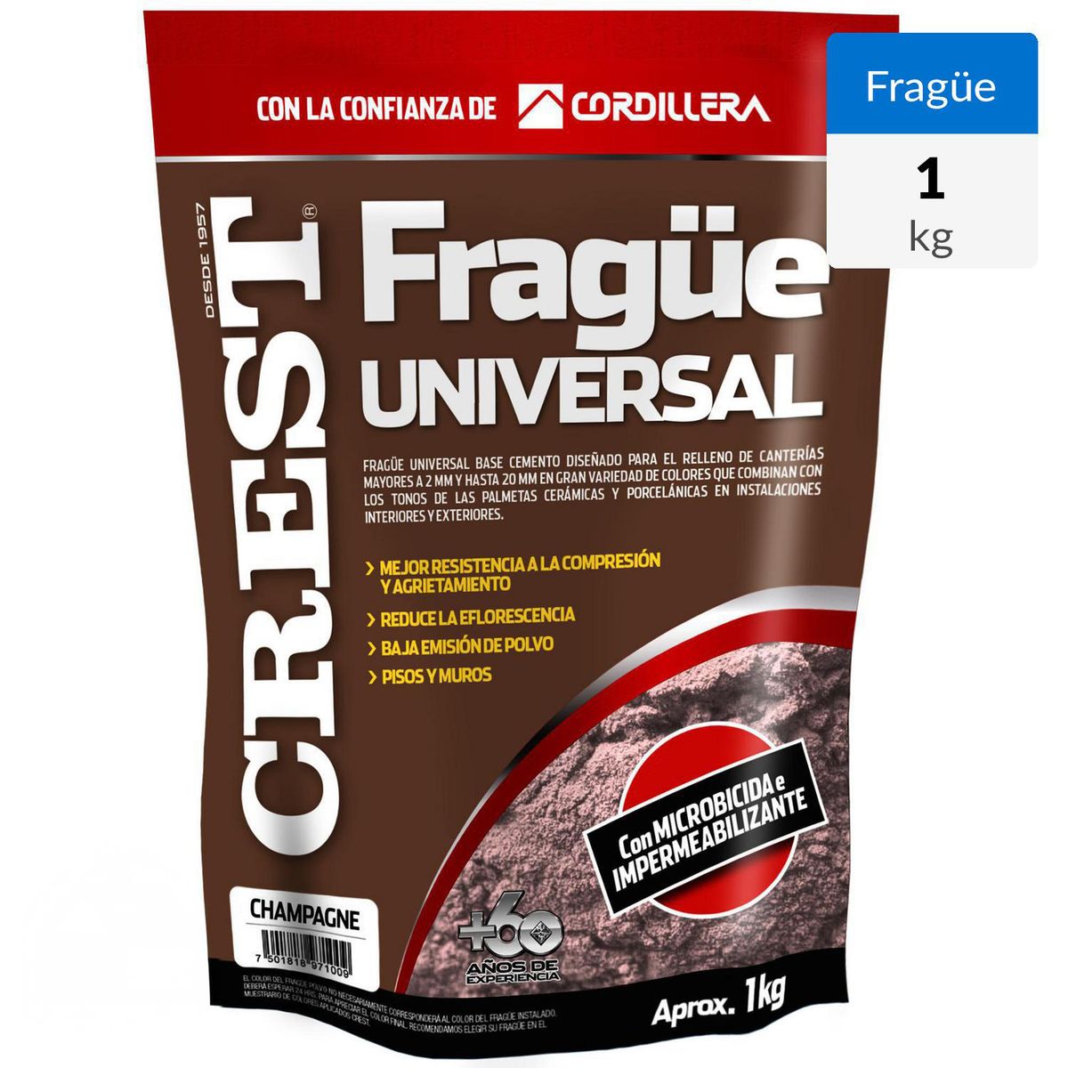 CREST - Frague piso/muro champagne 1 kg