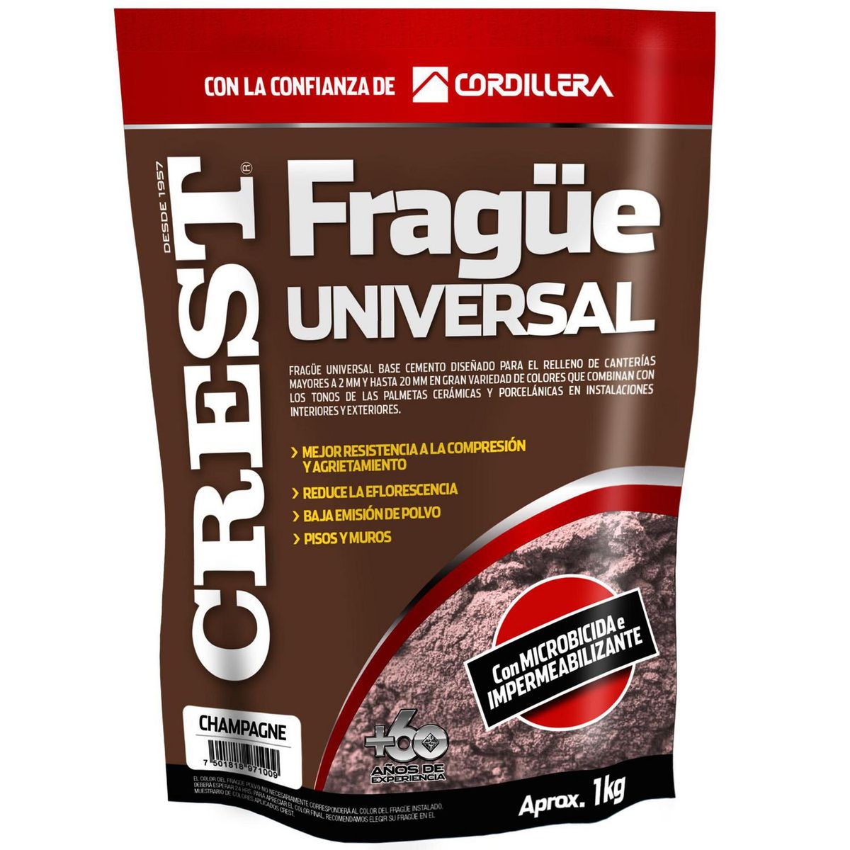 CREST - Frague piso/muro champagne 1 kg