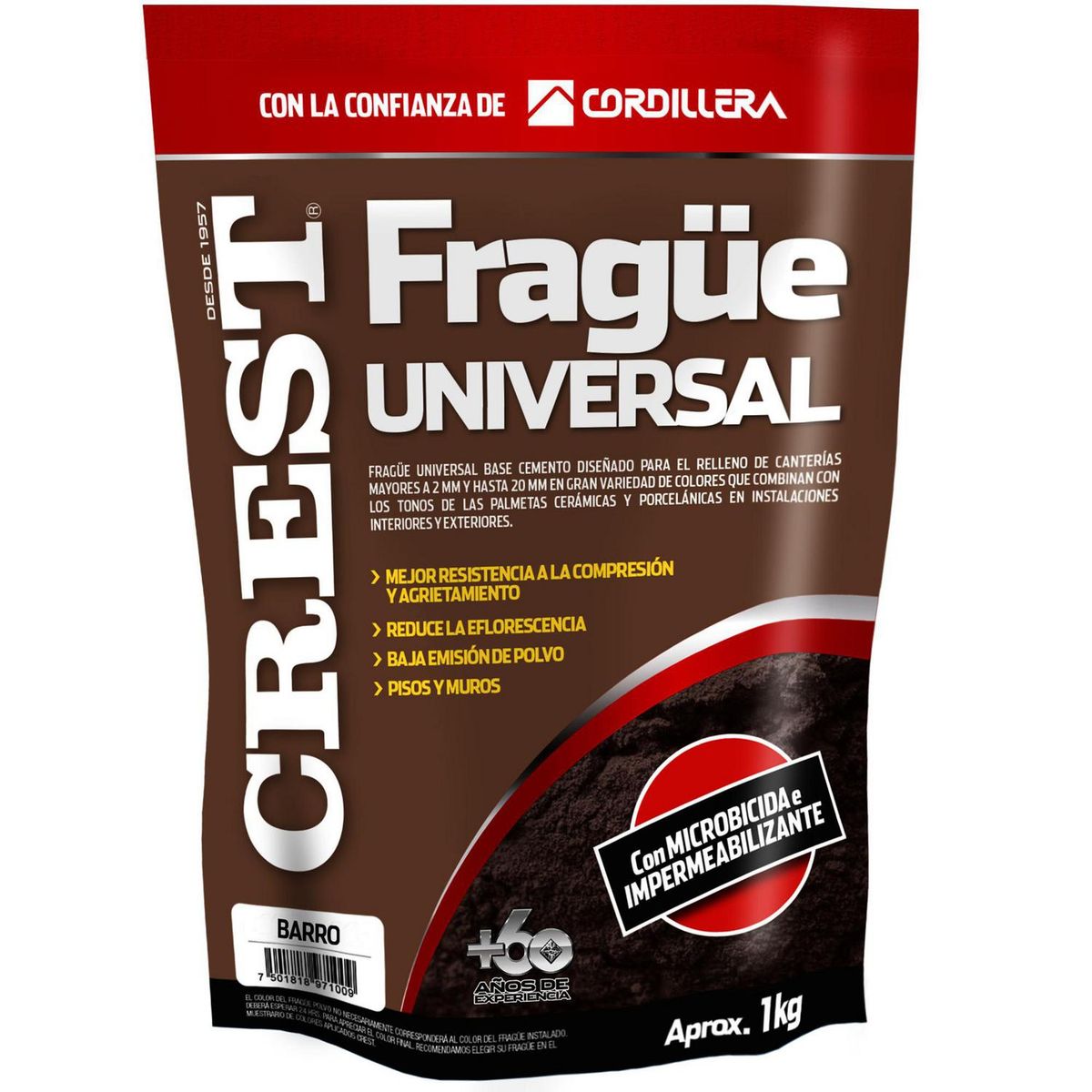 CREST - Frague piso/muro barro 1 kg