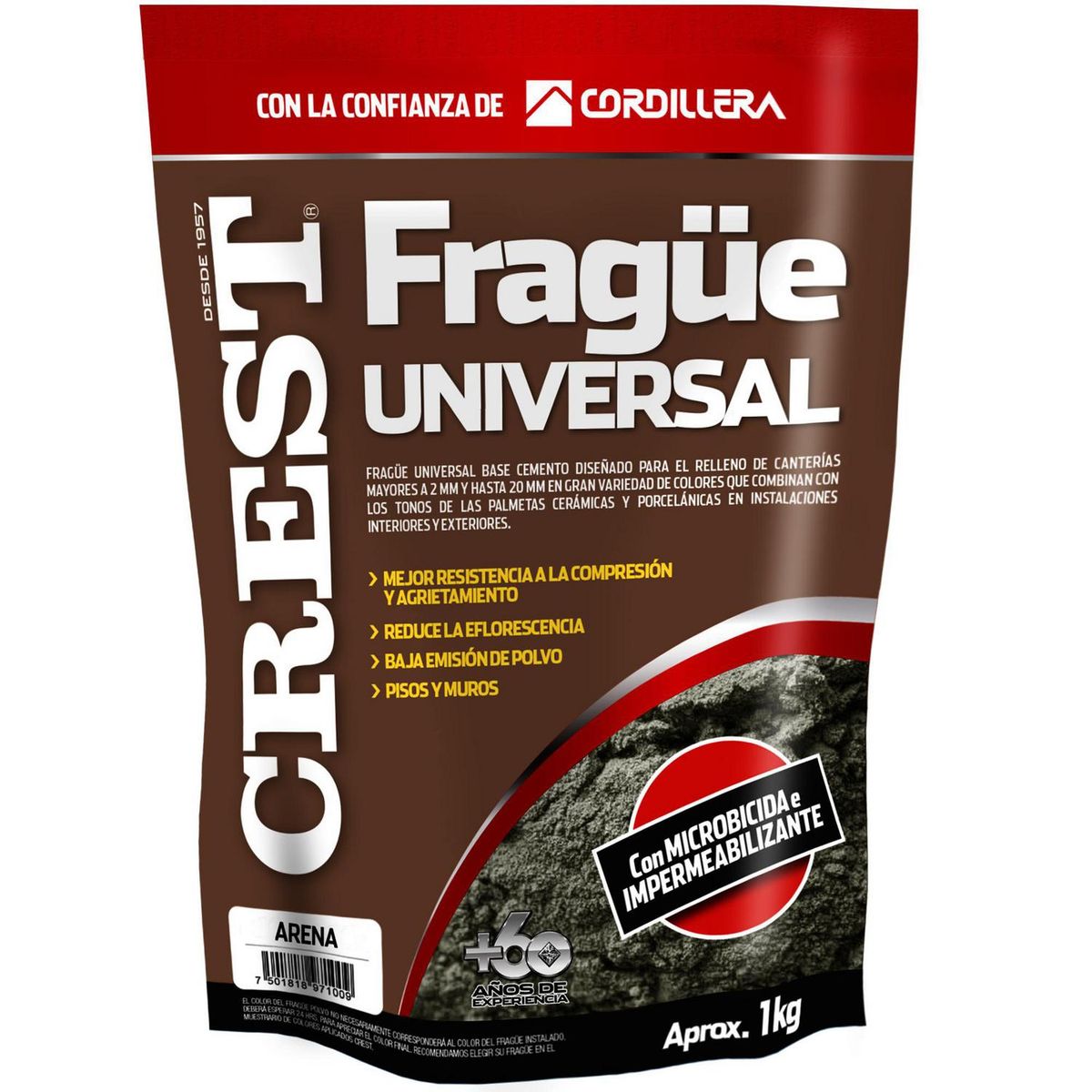 CREST - Frague piso/muro arena 1 kg