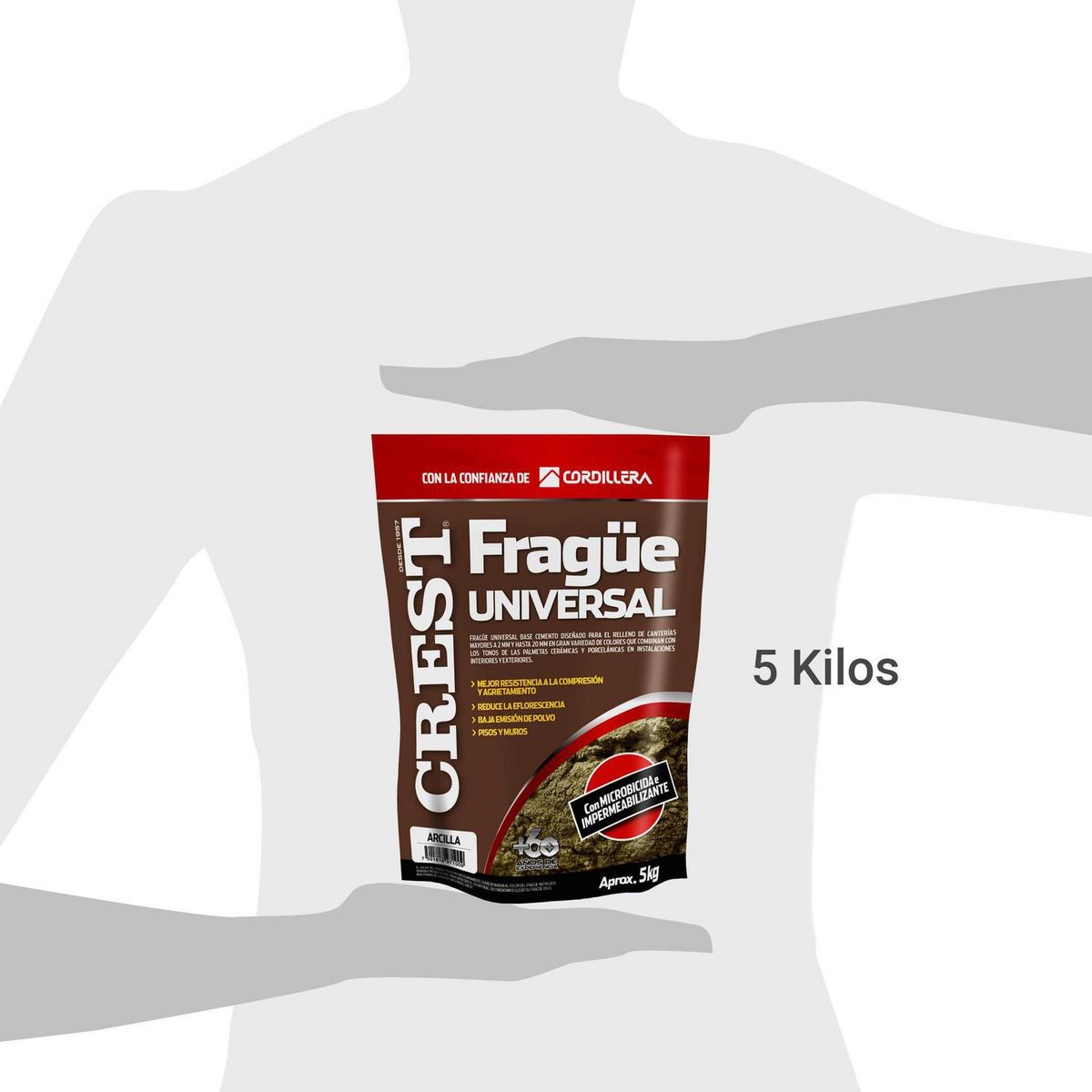 CREST - Frague piso/muro arcilla 5 kg