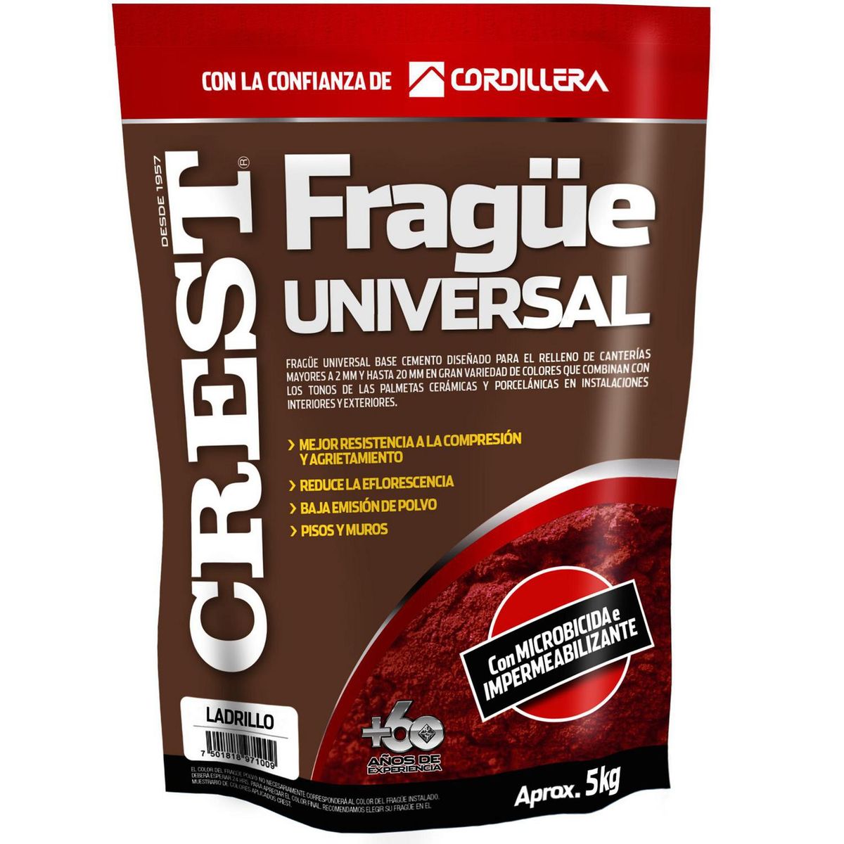 CREST - Frague piso/muro ladrillo 5 kg