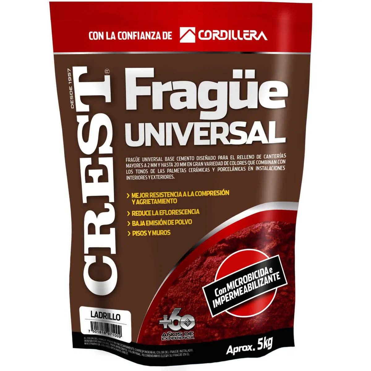 CREST - Frague piso/muro ladrillo 5 kg