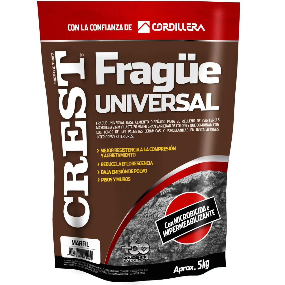 CREST - Frague piso/muro marfil 5 kg