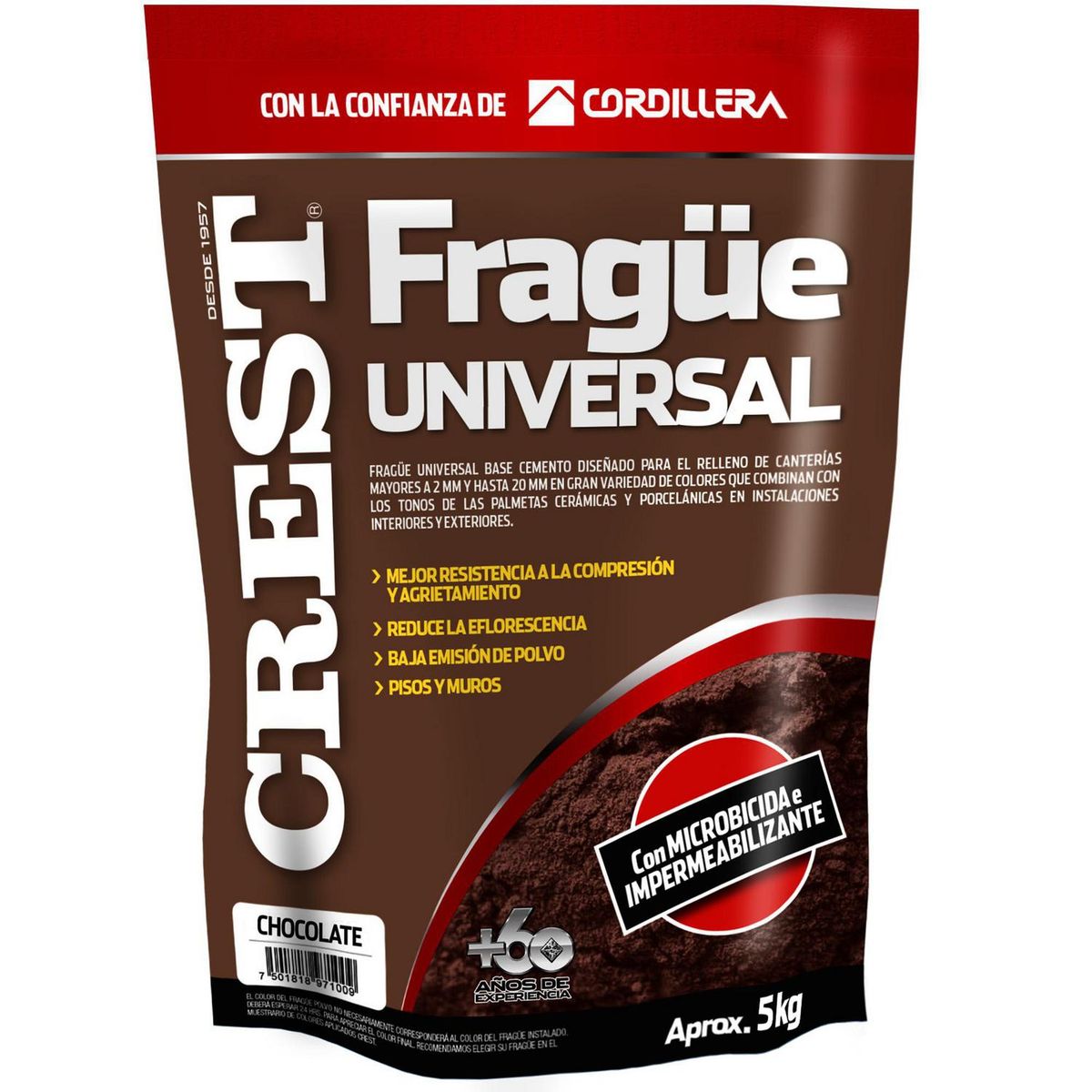 CREST - Frague piso/muro chocolate 5 kg