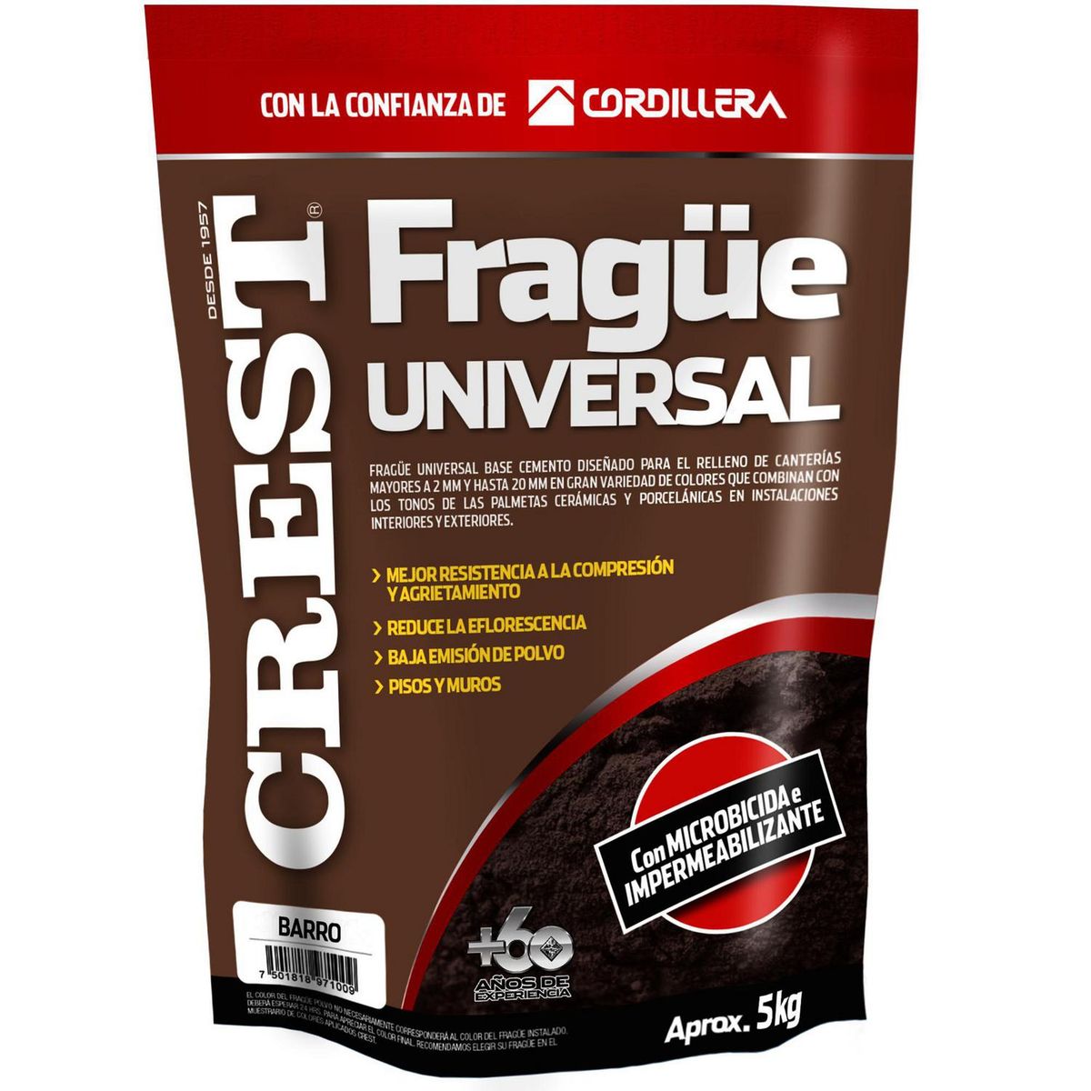 CREST - Frague piso/muro barro 5 kg