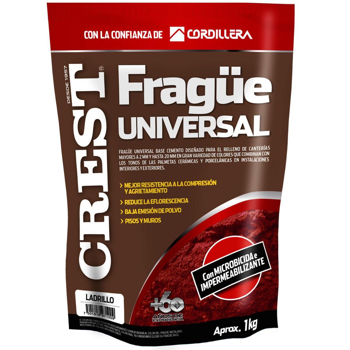 CREST - Frague piso/muro ladrillo 1 kg
