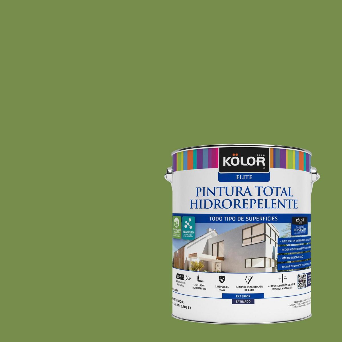KOLOR - Pintura Hidrorepelente 1 galón(es) Satinado Beige Egipto