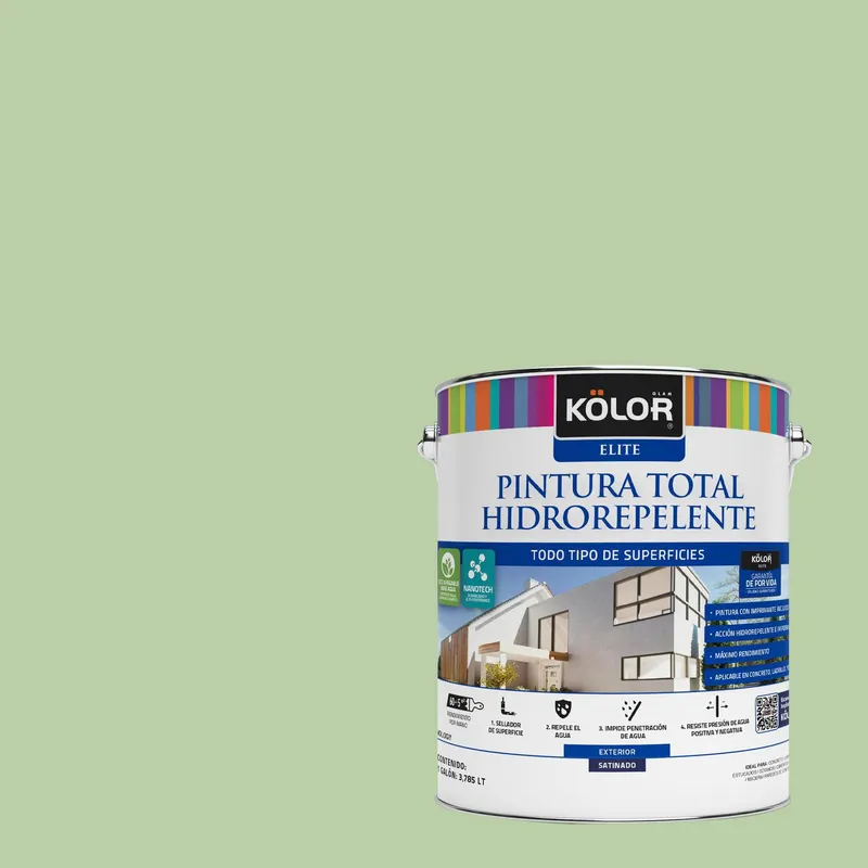 KOLOR - Pintura Hidrorepelente Satinado 1 galón(es) Verde Manchester 