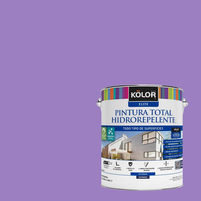 KOLOR - Pintura Hidrorepelente Satinado 1 galón(es) Verde Marza