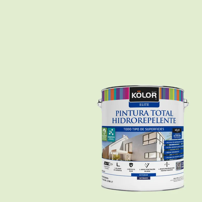 KOLOR - Pintura Hidrorepelente Satinado 1 galón(es) Verde New Castelle 