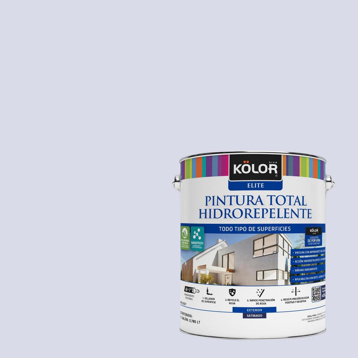 KOLOR - Pintura Hidrorepelente 1 galón(es) Satinado Azul Visayas