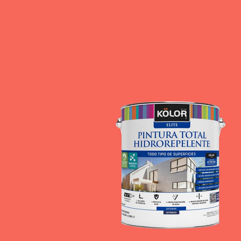 KOLOR - Pintura Hidrorepelente Satinado 1 galón(es) Verde Kercem