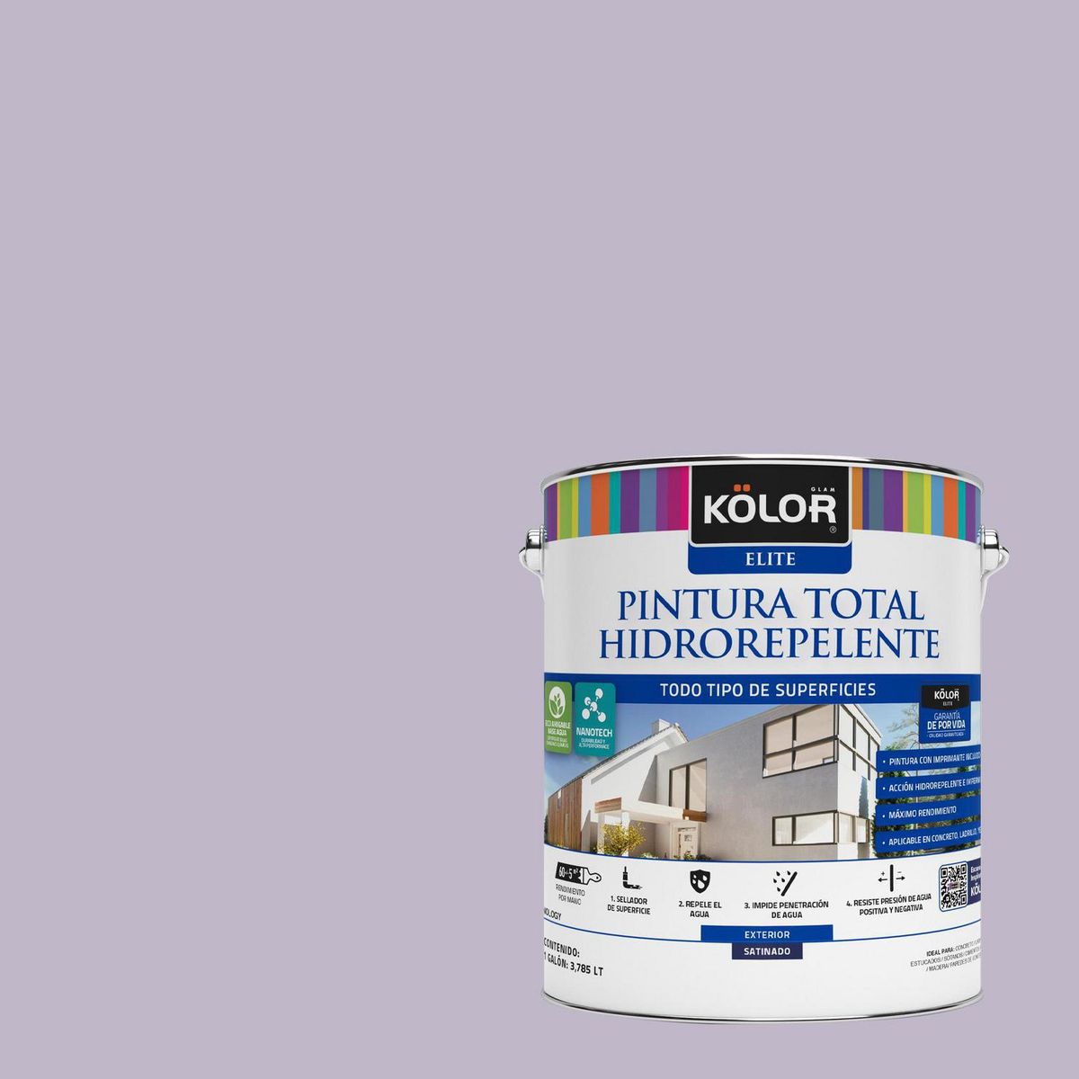 KOLOR - Pintura Hidrorepelente Satinado 1 galón(es) Púrpura Legazpi 