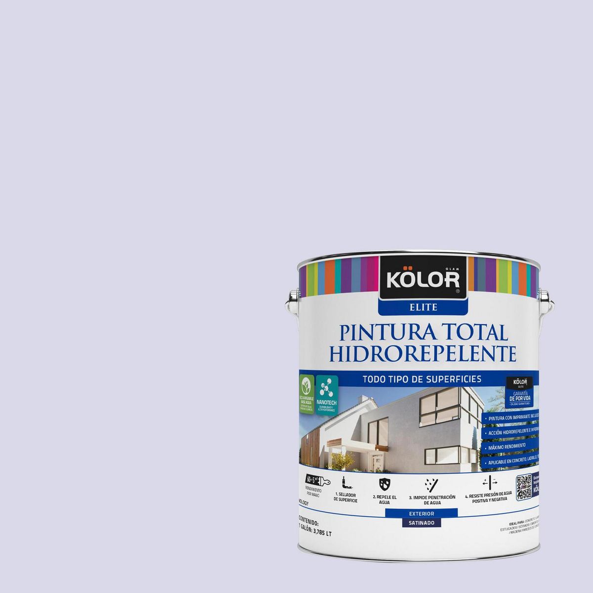 KOLOR - Pintura Hidrorepelente Satinado 1 galón(es) Púrpura Kobuk 