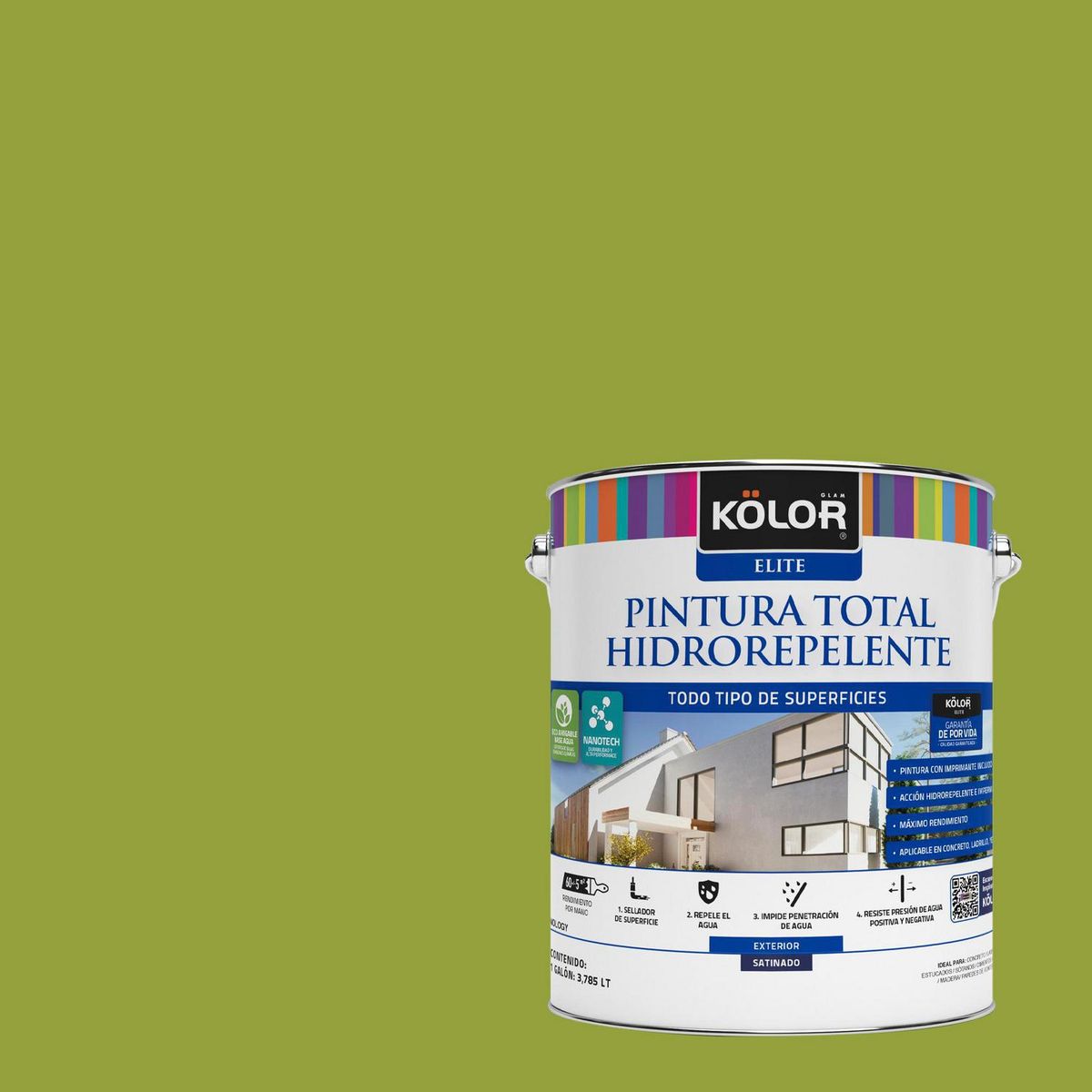 KOLOR - Pintura Hidrorepelente 1 galón(es) Satinado Beige Lahti