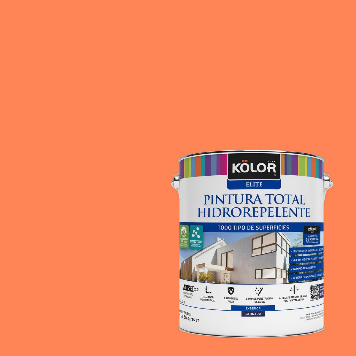 KOLOR - Pintura Hidrorepelente 1 galón(es) Satinado Amarillo Hamilton