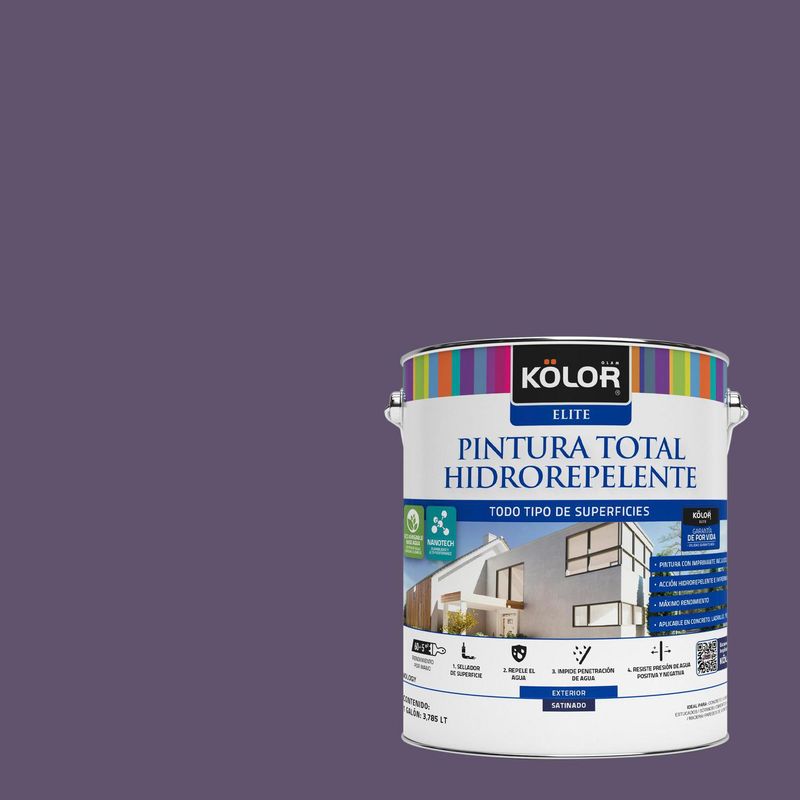 KOLOR - Pintura Hidrorepelente Satinado 1 galón(es) Púrpura Italia
