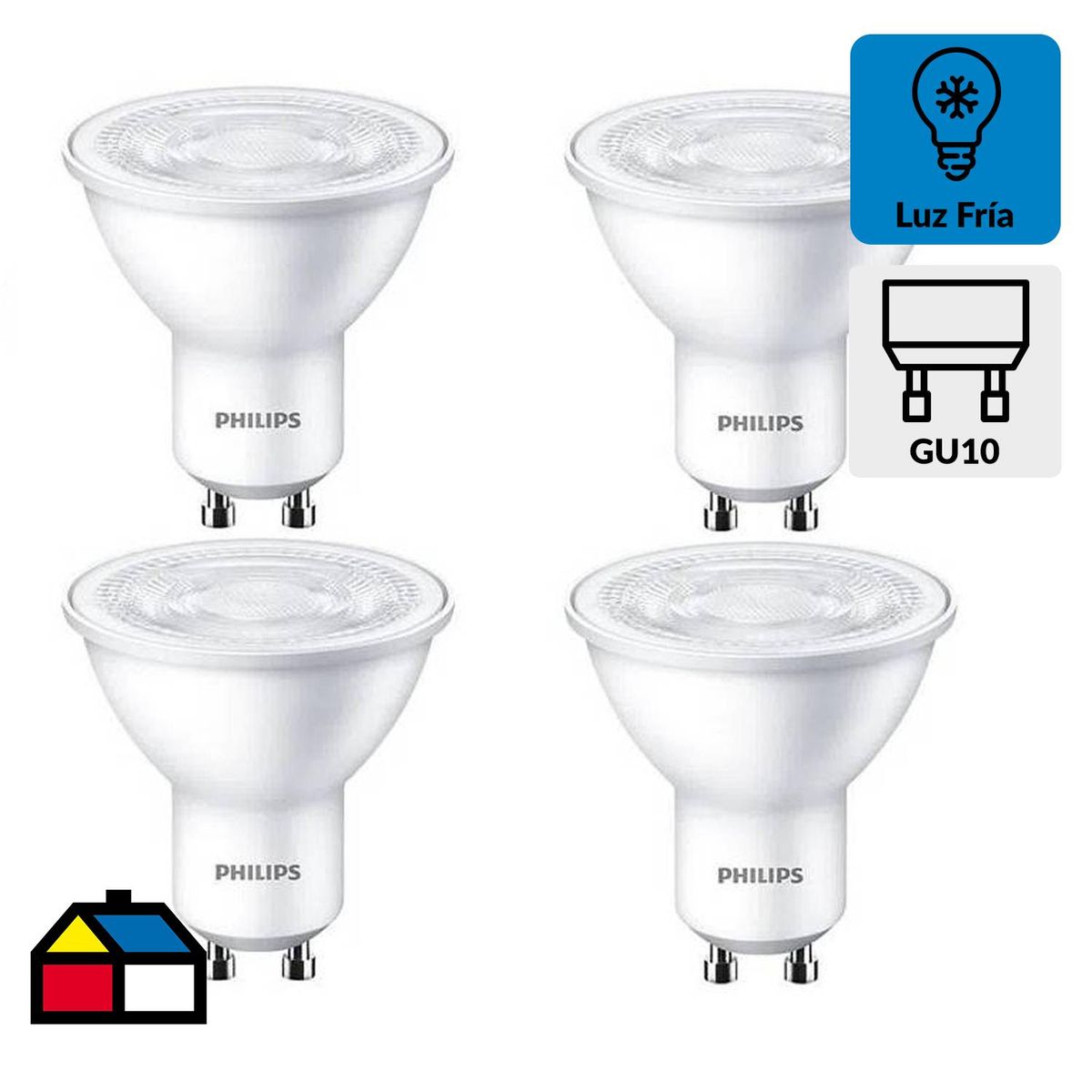 PHILIPS -  3.8 W GU10 370 lm Luz Fría