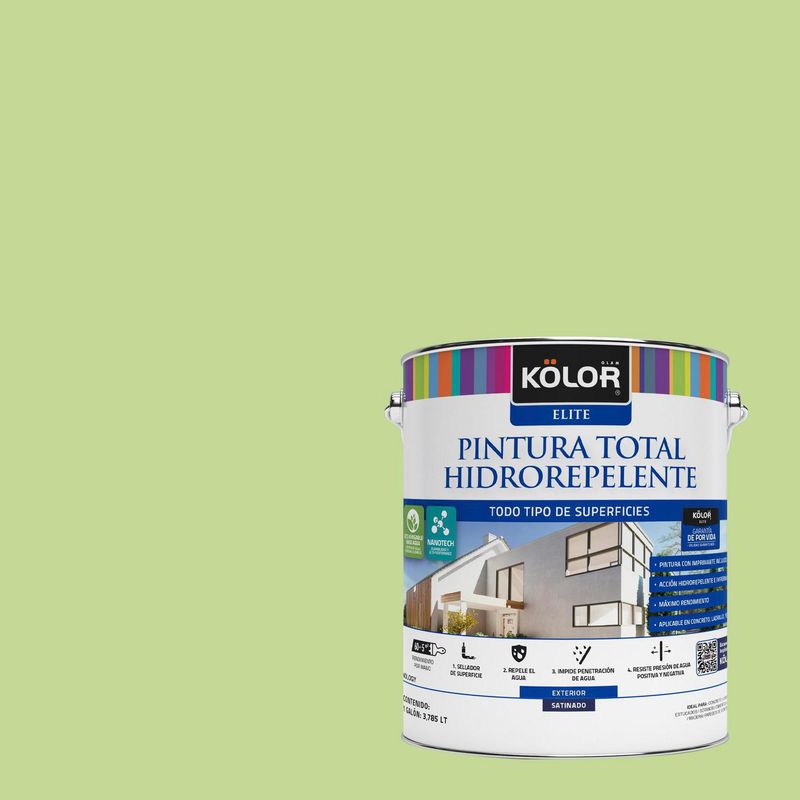 KOLOR - Pintura Hidrorepelente Satinado 1 galón(es) Naranjo Bangkok