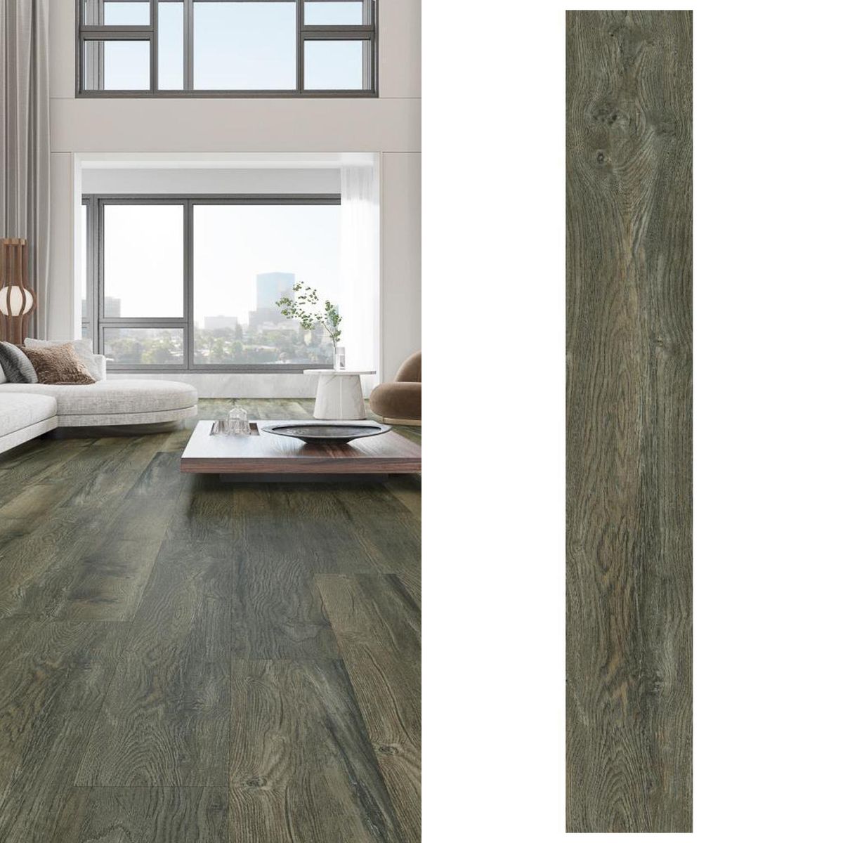 KLIPEN - Piso Vinílico 5.2 mm 18x122 cm Delhi Latte Beige 2.19 m2