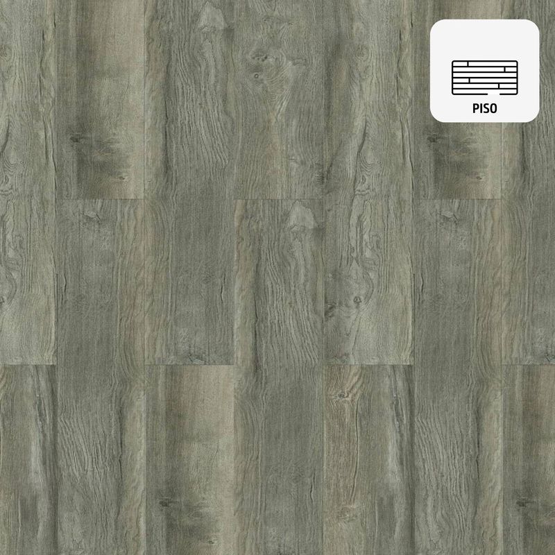 KLIPEN - Piso Vinílico 5.2 mm 18x122 cm Delhi Greige Gris 2.196 m2