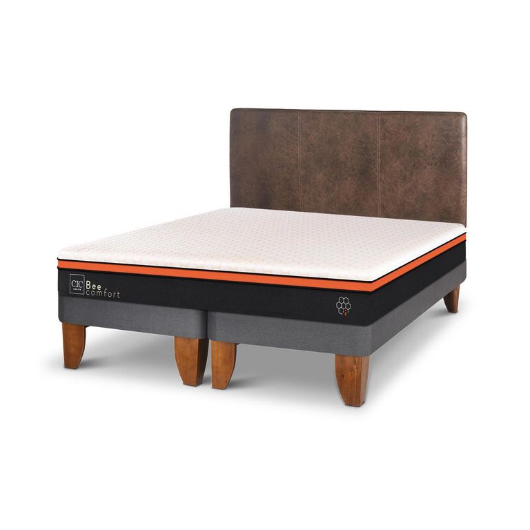 CIC Cama Europea Bee Comfort 2 Plazas + Muebles