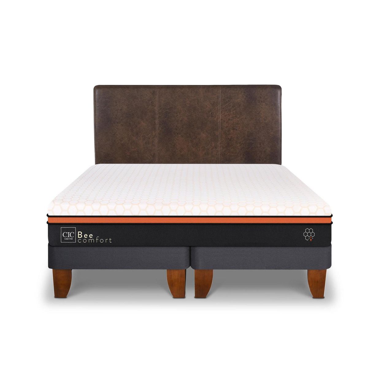 CIC - Cama europea Bee Comfort 2 plazas + Muebles