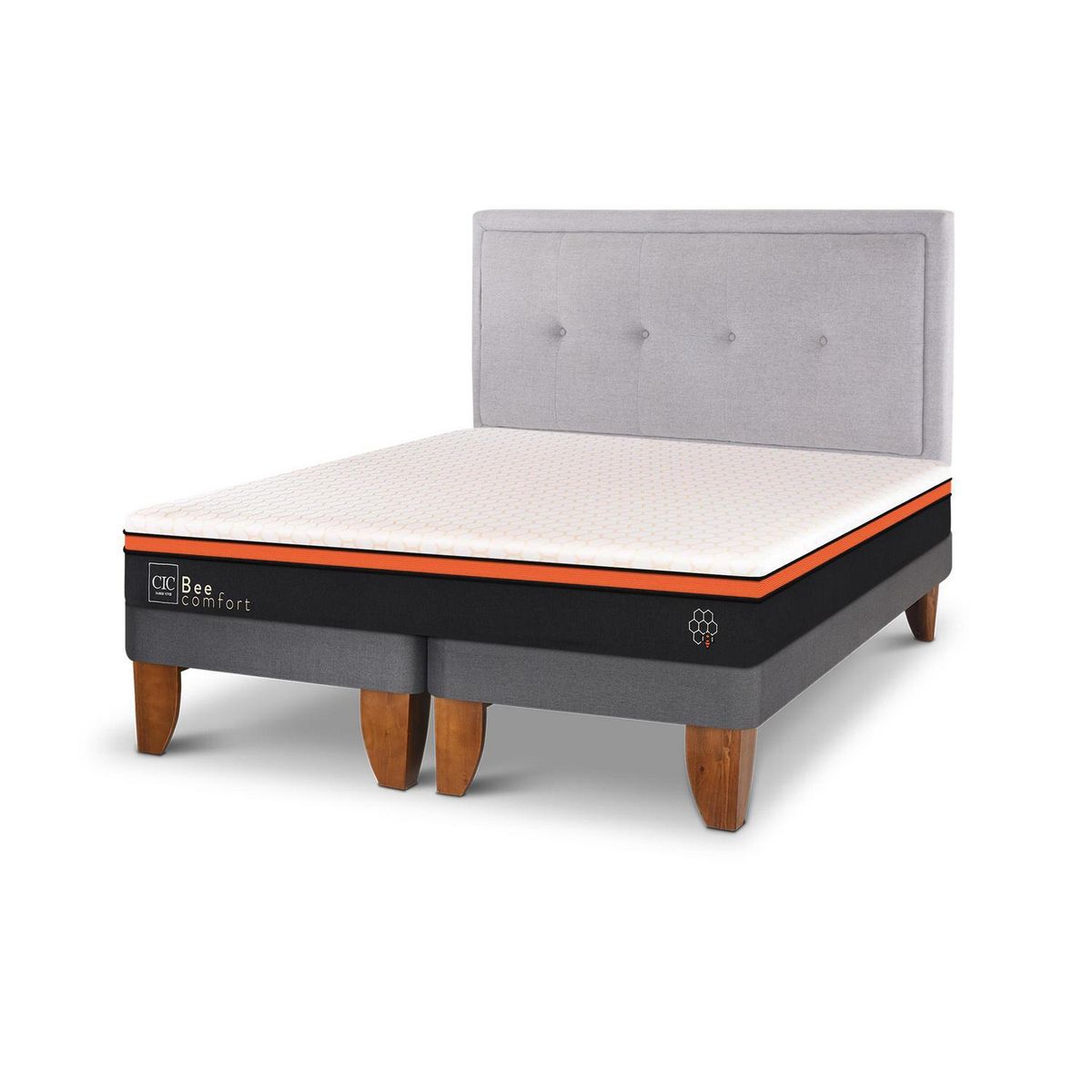 CIC - Cama Europea Bee Comfort King + Muebles