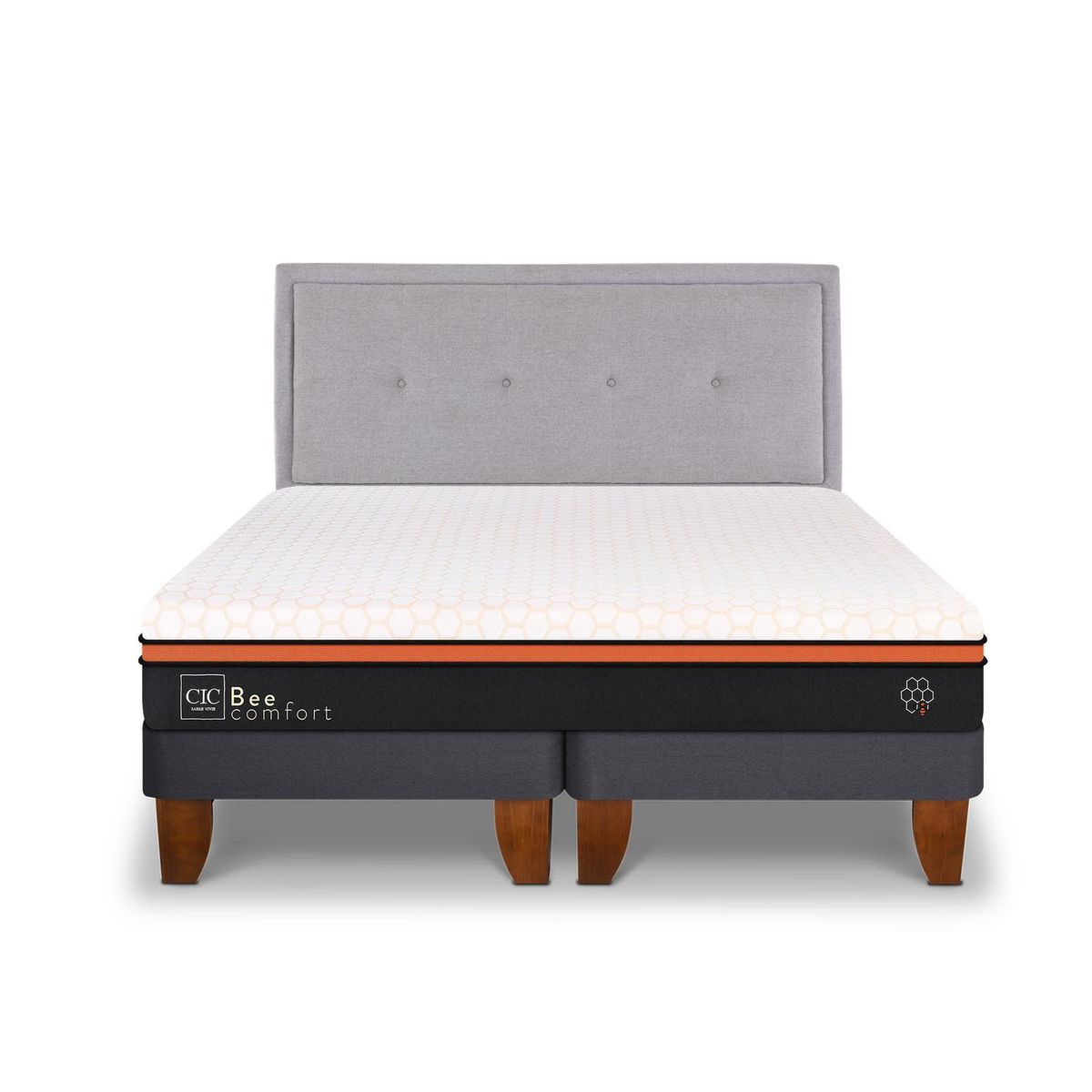 CIC - Cama Europea Bee Comfort King + Muebles