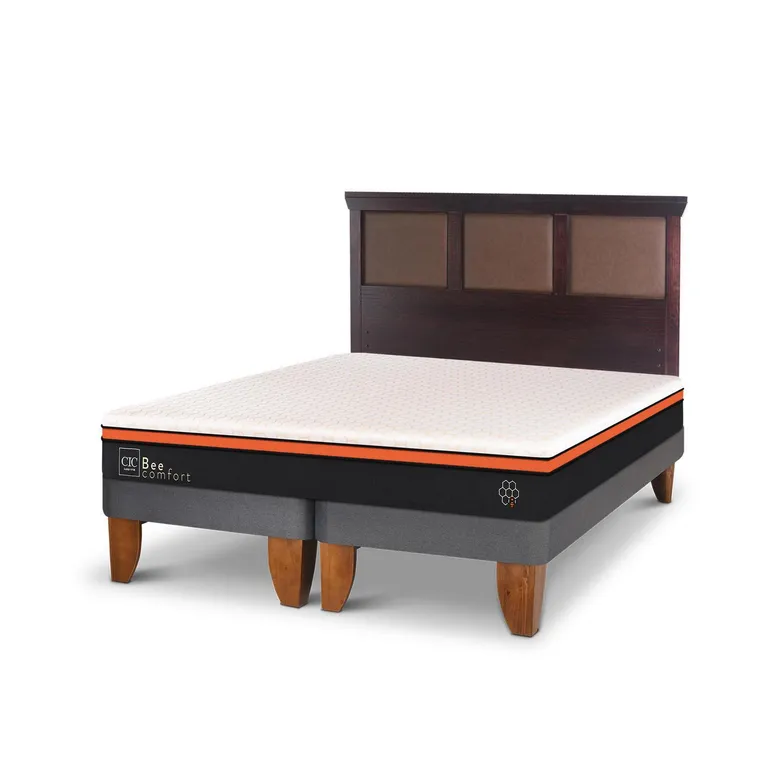 CIC Cama Europea Bee Comfort 2 Plazas + Muebles