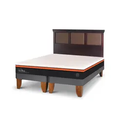 CIC - Cama Europea Bee Comfort 2 Plazas + Muebles