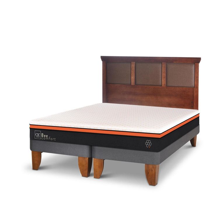 CIC Cama Europea Bee Comfort 2 Plazas + Muebles