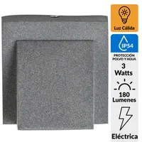Apliqué Exterior Decorativo Led Pared 3 W IP 54 180 lm Luz Cálida