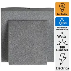 HB LEDS - Apliqué Exterior Decorativo Led Pared 3 W IP 54 180 lm Luz Cálida