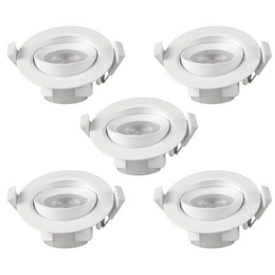 Pack 5 Foco Basculante LED Embutido Spot 7W 4000K