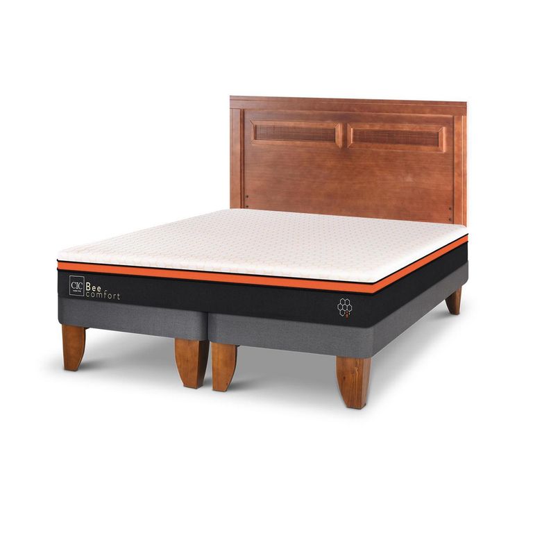 CIC Cama Europea Bee Comfort King + Muebles