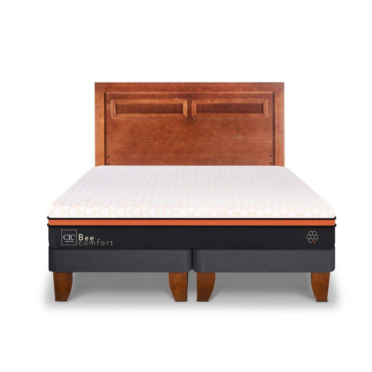 CIC - Cama Europea Bee Comfort King + Muebles