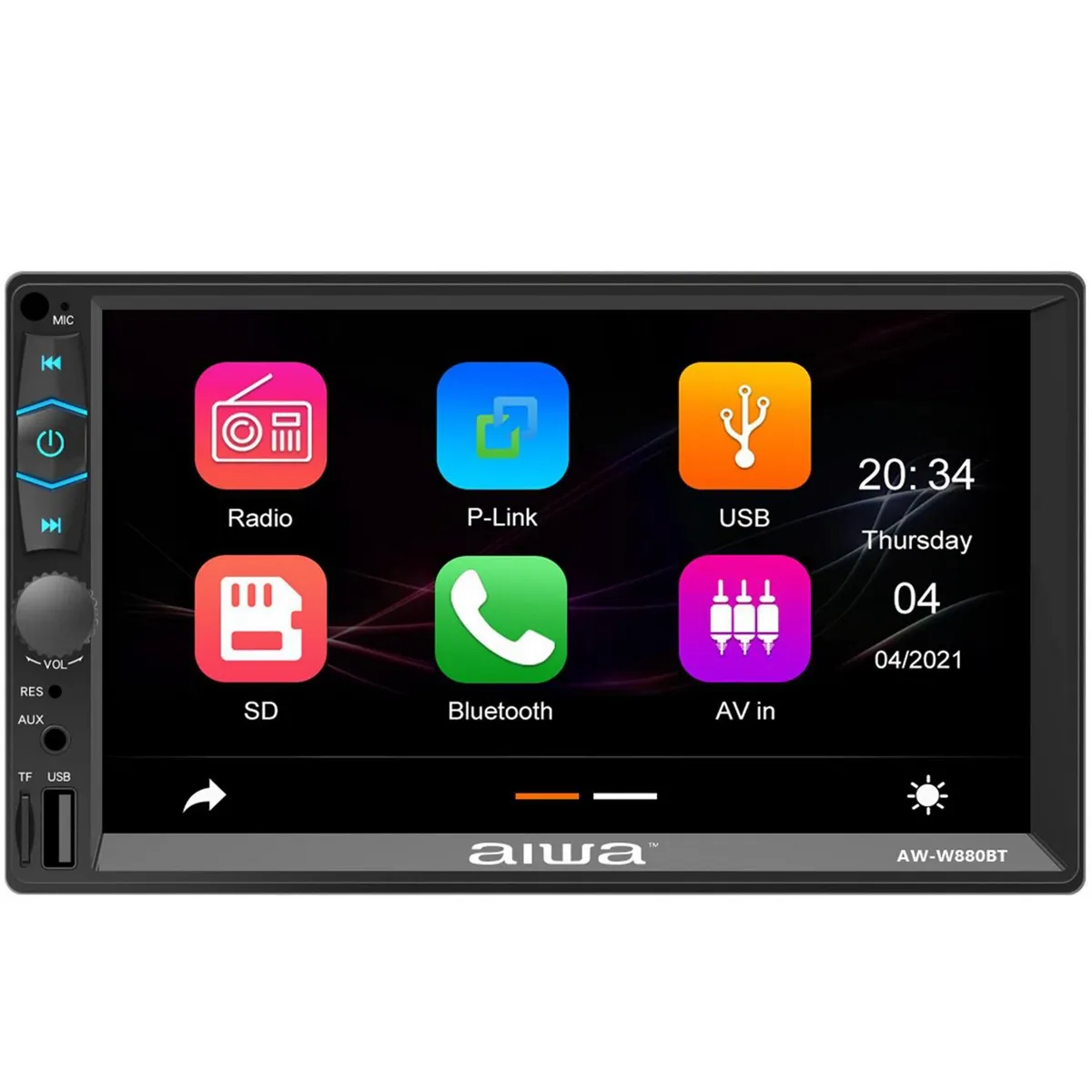 AIWA - Radio doble din android carplay bluetooth pantalla 7"
