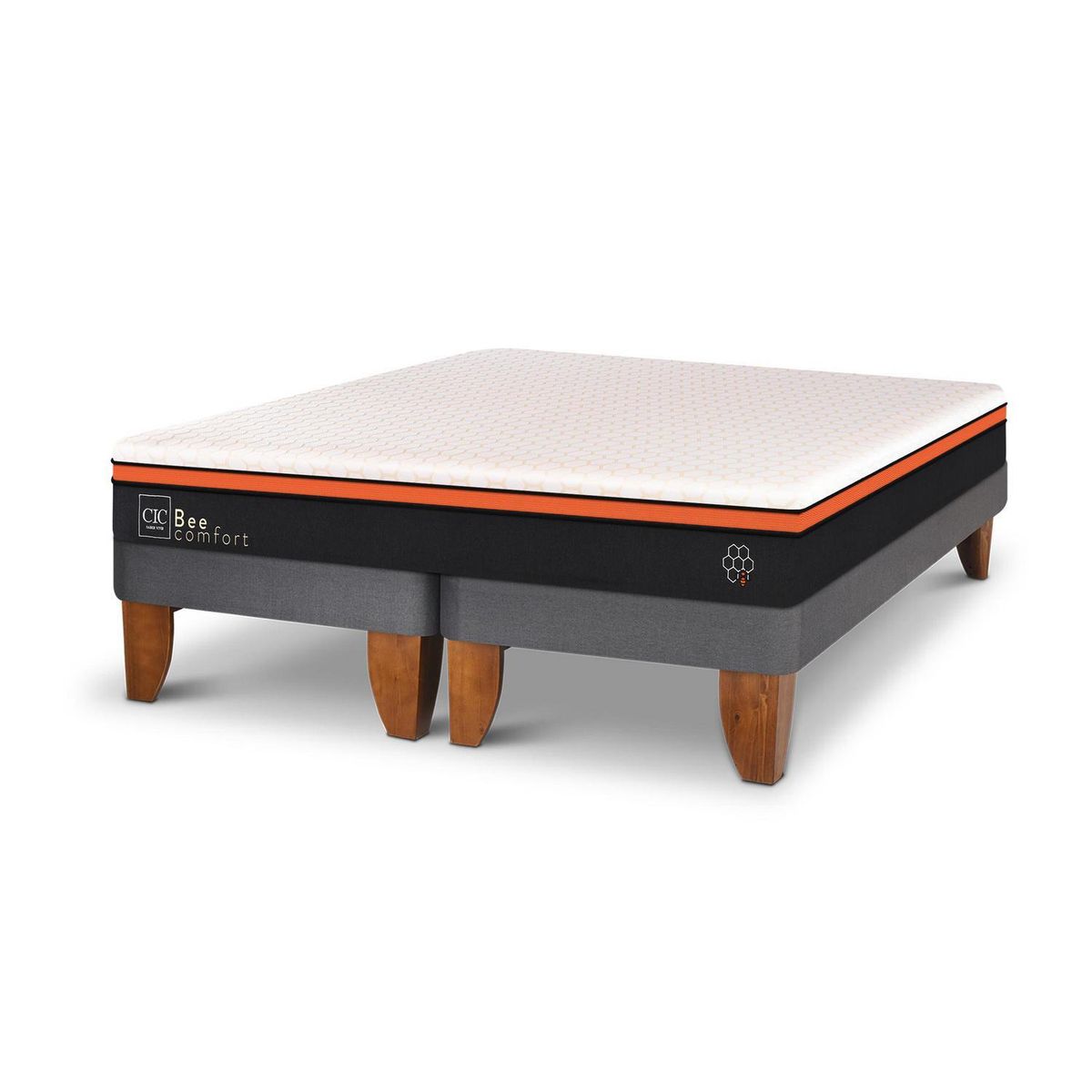 CIC - Cama 2 plazas Europea Bee Comfort Gris
